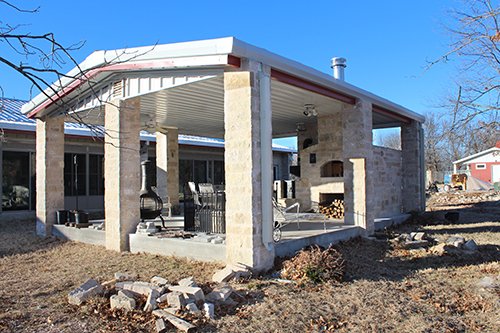 Tract 4 - Outdoor Kitchen - OKLAHOMA LAND & REAL ESTATE AUCTION, 438 +/- Acres offered in 13 Tracts
